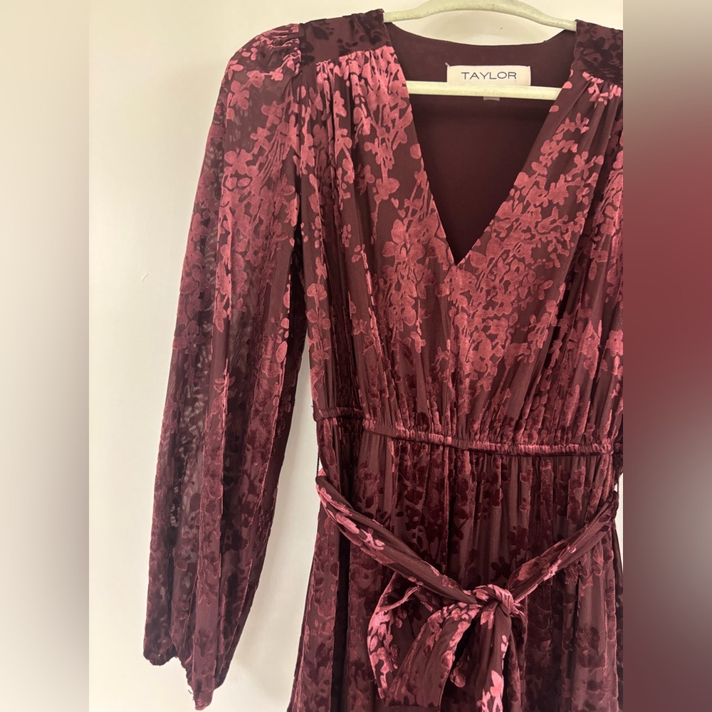 Taylor Burgundy Dress